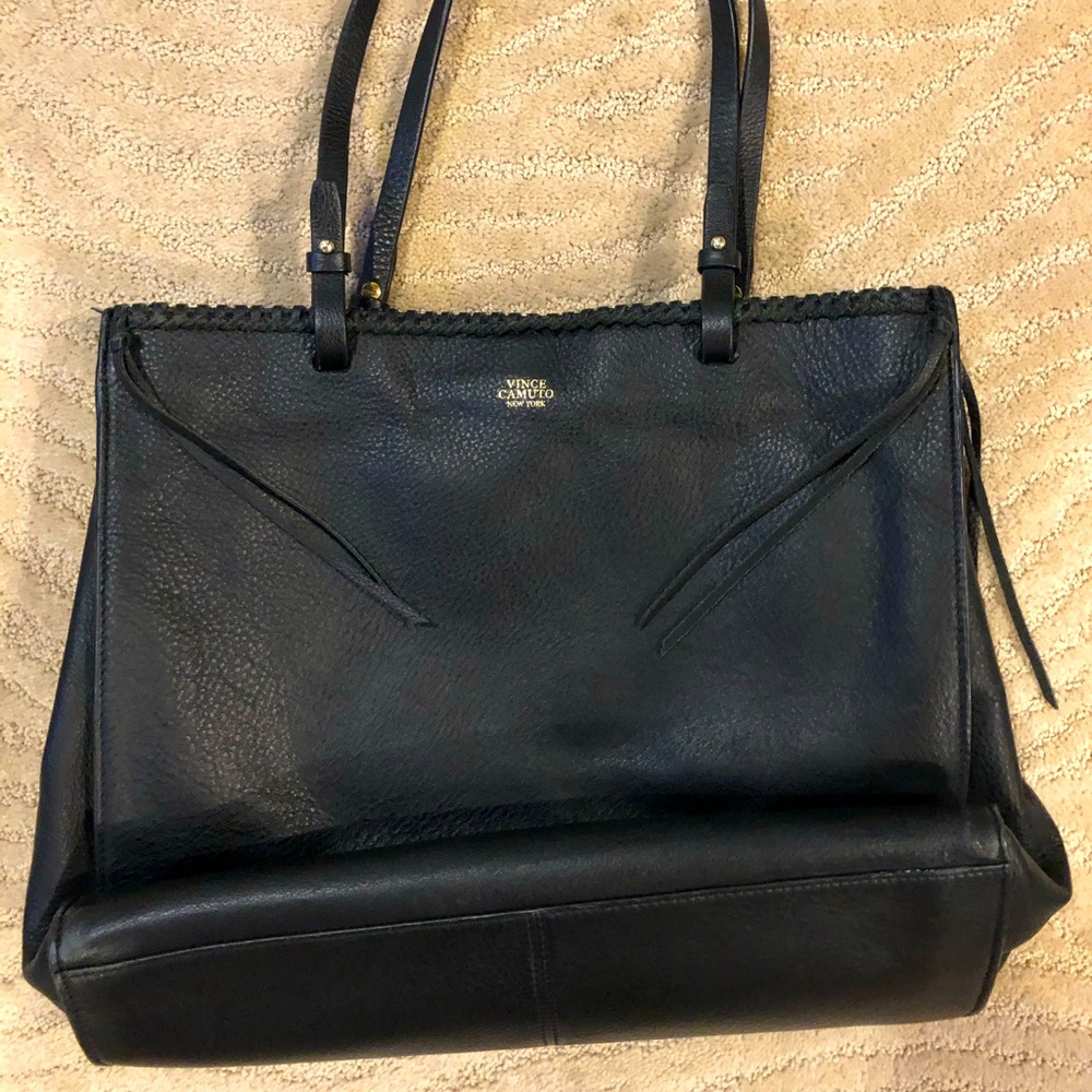 Vince Camuto New York Black Leather Workbag